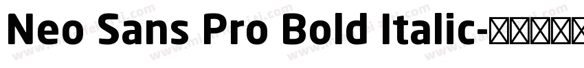 Neo Sans Pro Bold Italic字体转换